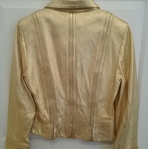 Genuine Leather Gold Jacket # 2C (NWT) - Picture 4 of 6